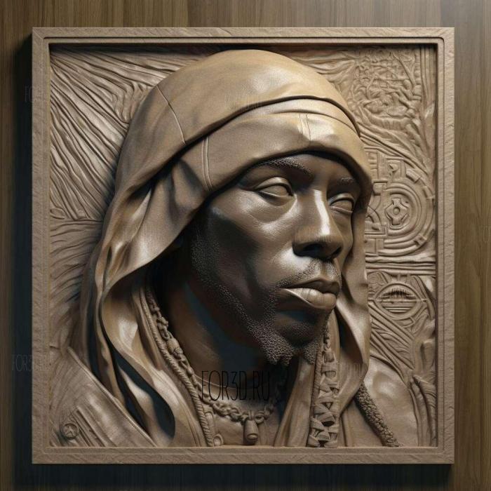 Omar Little 3 stl model for CNC